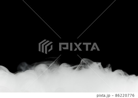 dense smoke isolated on black 86220776