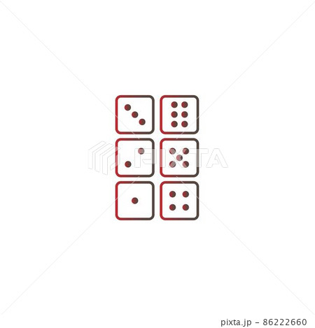 Dice icon logo design template illustration 86222660