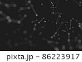 Abstract background. Molecules technology with polygonal shapes, connecting dots and lines. Connection structure. Big data visualization. 86223917