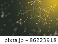 Abstract background. Molecules technology with polygonal shapes, connecting dots and lines. Connection structure. Big data visualization. 86223918