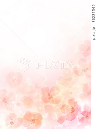 水彩梅と水彩グラデーション 86225549