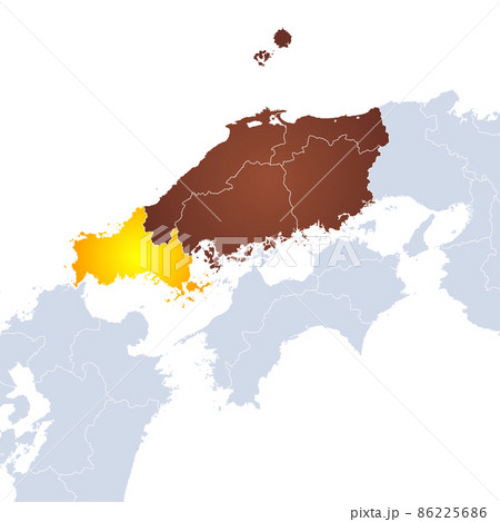 山口県の地図イラスト フリー素材 を無料ダウンロード