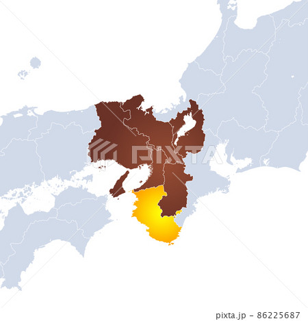 和歌山県地図と関西地方