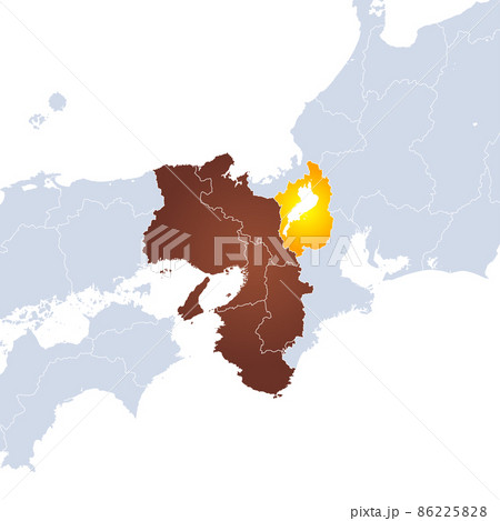 滋賀県地図と関西地方