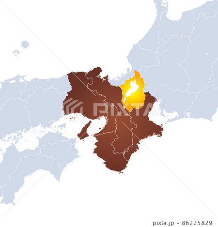 滋賀県地図と近畿地方