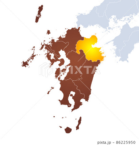 大分県の地図イラスト フリー素材 を無料ダウンロード