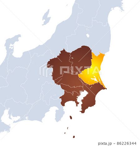 茨城県地図と関東地方