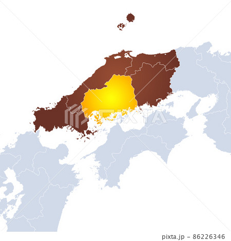 広島県地図と中国地方
