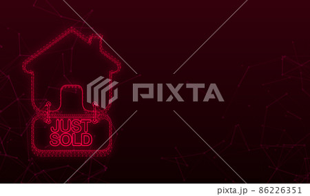House just sold tag plexus icon. Vector illustration 86226351