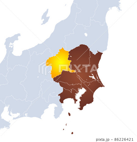 群馬県地図と関東地方