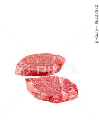 ステーキ用の牛ヒレ肉二枚【チラシ用素材】 86227872
