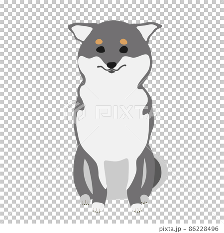 Kuroshiba sitting with a troubled face 86228496
