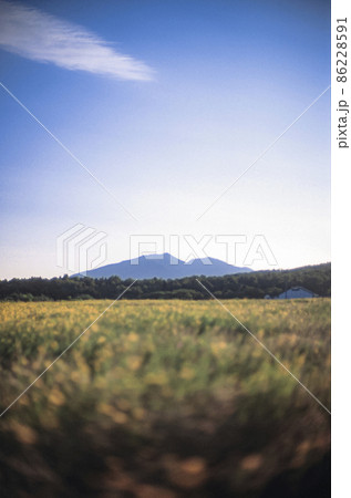 Landscape with medow, hill and sky background 86228591