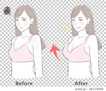 バストアップに成功した女性 86229098