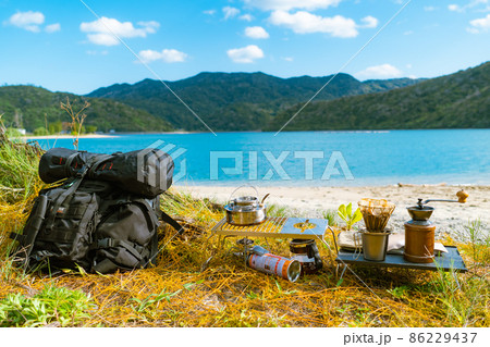デイキャンプ コーヒー ドリップコーヒー 海でコーヒー リュック 絶景コーヒー 86229437