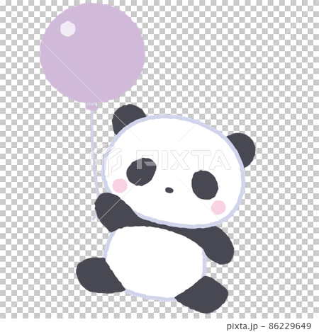 風船を持ったパンダのイラストのイラスト素材 [86229649] - PIXTA