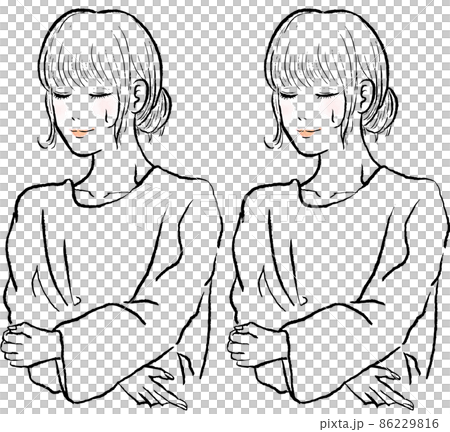 一個穿著桑拿雨披的女人進入桑拿房。我留著長發，閉著眼睛。 86229816