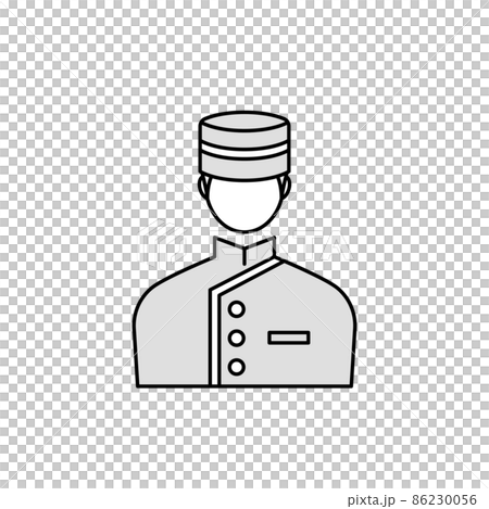 若いホテル従業員・ベルボーイのイラスト 86230056