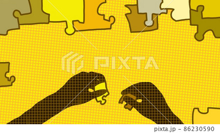 パズルと手（背景画像） 86230590