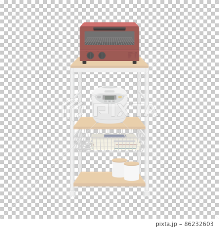 Illustration of kitchen wagon, kitchen rack 86232603