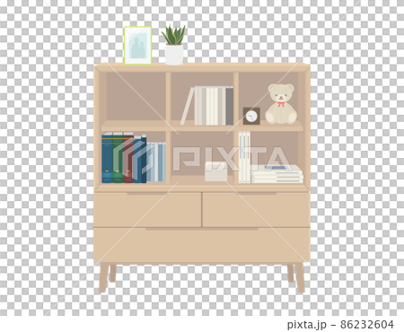 本棚、ラック、シェルフのイラスト 本棚、ラック、シェルフのイラスト 86232604