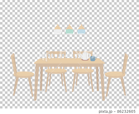 ダイニングテーブルのイラスト ダイニングテーブルのイラスト 86232605