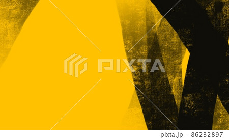抽象イエローとブラックライン（背景画像） 86232897
