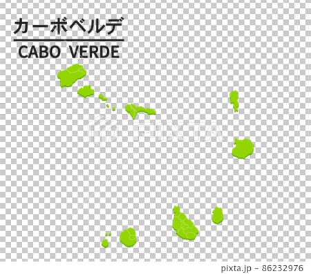 カーボベルデの世界地図イラスト 86232976