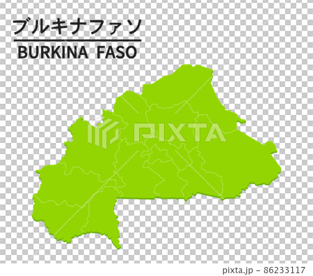 ブルキナファソの世界地図イラストのイラスト素材 [86233117] PIXTA