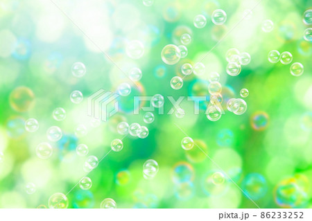 緑バックのシャボン玉 緑バックのシャボン玉 86233252