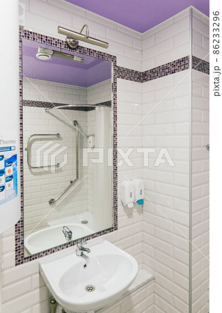 Toilet and Washroom in modern hospital, bathroom 86233296