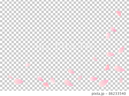 桜の花びらが舞うベクターイラスト 86233540