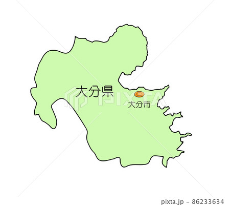 日本地図　大分県 86233634