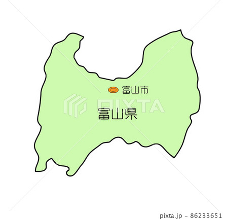 日本地図 富山県 日本地図 富山県 86233651