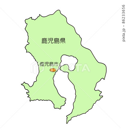 日本地図　鹿児島県 86233656
