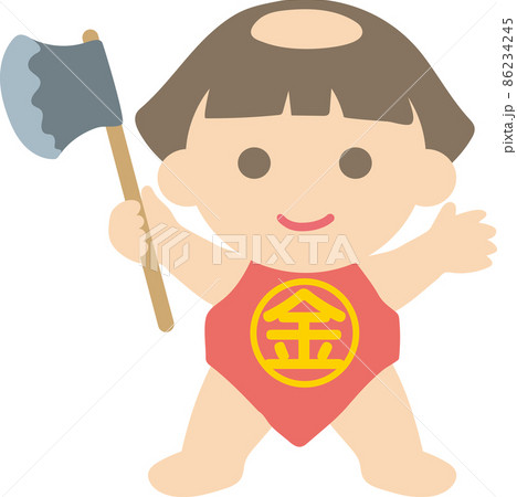 正面を向いた金太郎. 正面を向いた金太郎. 86234245