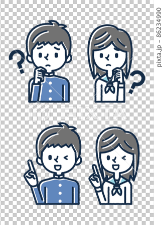 Line drawing person 86234990