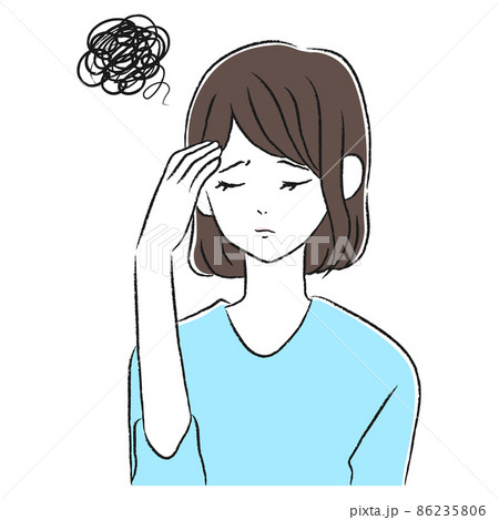 女性　もやもや　がっかり 86235806