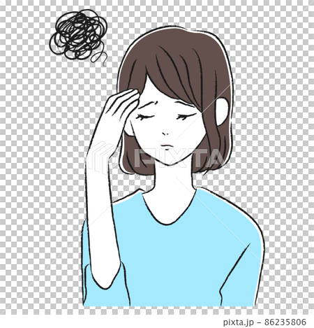 女性　もやもや　がっかり 86235806