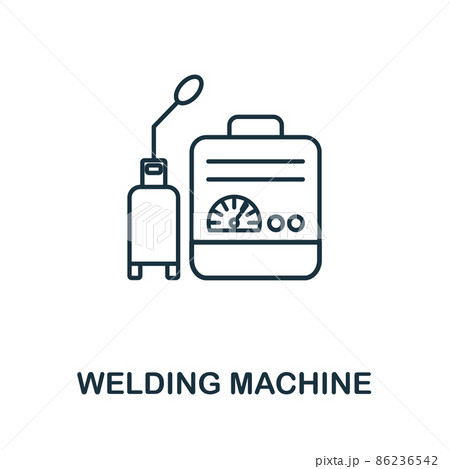 Welding Machine icon. Line element from machinery collection. Linear Welding Machine icon sign for web design, infographics and more. Welding Machine icon. Line element from machinery collection. Linear Welding Machine icon sign for web design, infographics and more. 86236542