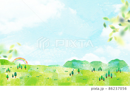 桜　背景素材　水彩イラスト　コラージュ 86237056