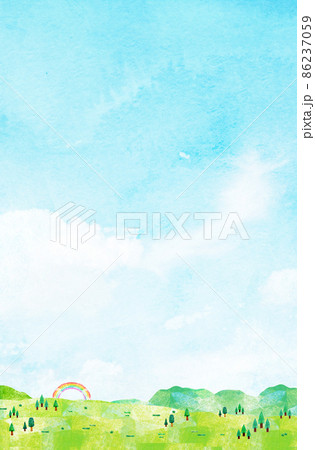 桜　背景素材　水彩イラスト　コラージュ 86237059