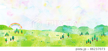 桜　背景素材　水彩イラスト　コラージュ 86237073