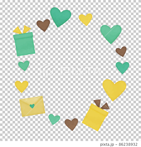 Watercolor frame of hearts and gifts Watercolor frame of hearts and gifts 86238932