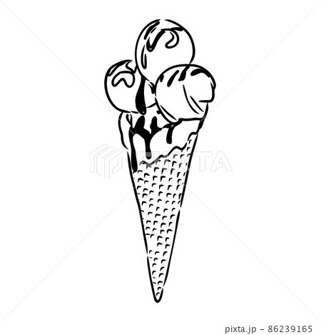 ice cream cone doodle ice cream vector ice cream cone doodle ice cream vector 86239165