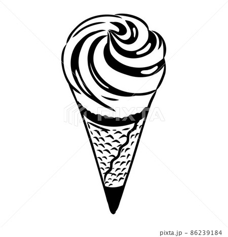 ice cream cone doodle ice cream vector 86239184