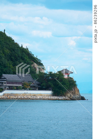 【瀬戸内三十三観音霊場】第二十四番　田島から見た阿伏兎観音堂3　広島県福山市 86239296