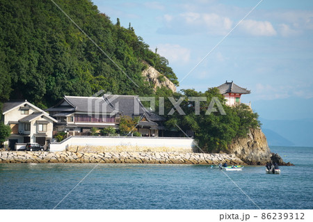 【瀬戸内三十三観音霊場】第二十四番　田島から見た阿伏兎観音堂13　広島県福山市 86239312