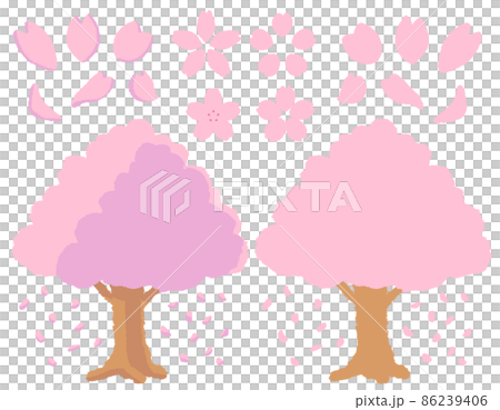 Soft cherry blossom set 86239406