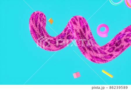 Abstract colorful 3d art background with fluffy geometric shape. memphis style. Abstract colorful 3d art background with fluffy geometric shape. memphis style. 86239589